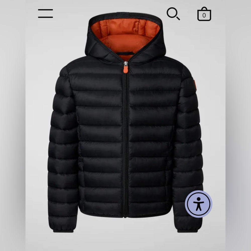 New! Save the Duck HOODED ANIMAL‎ FREE PUFFER JACKET Sz 2 $158